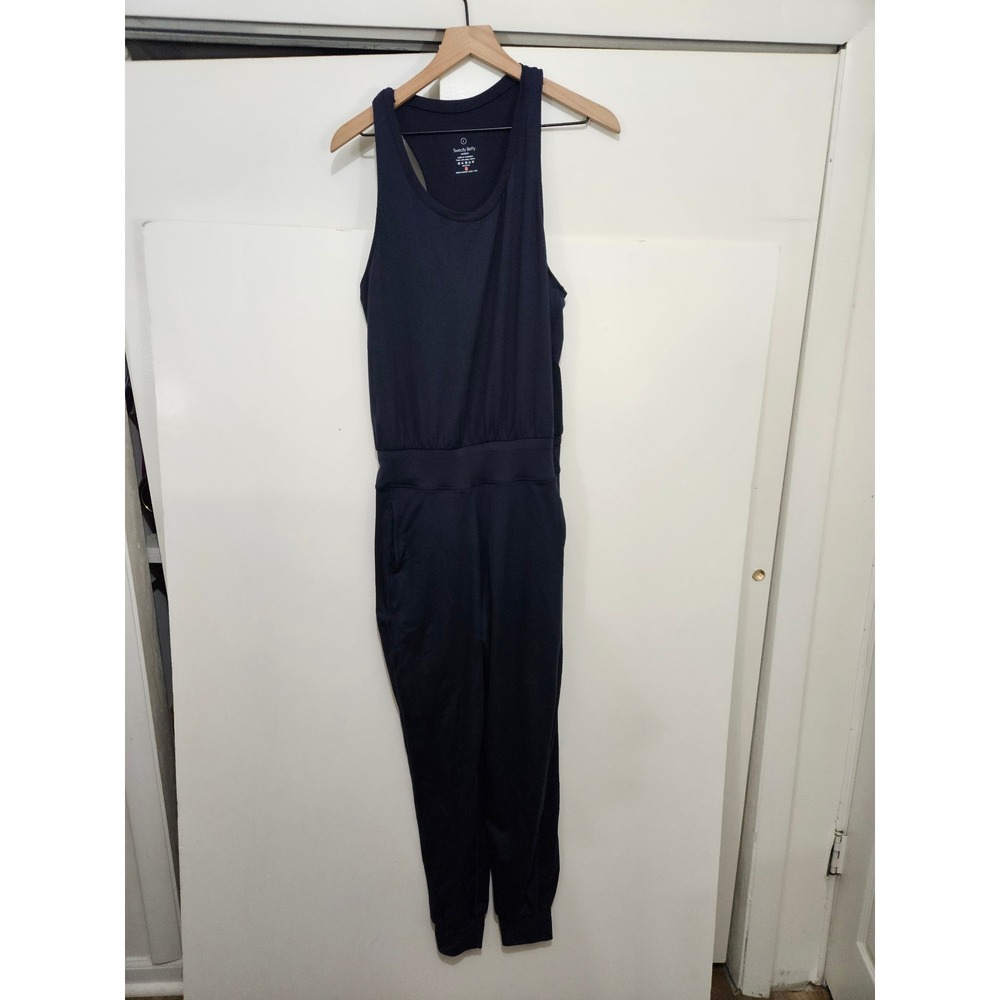 Sweaty Betty Gary Jumpsuit L Navy Racerback Jogger Yoga Athleisure SB5694B